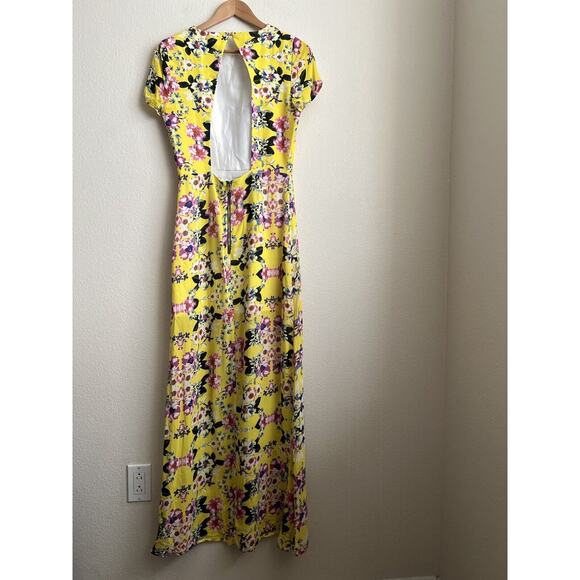 NBD X The XNAVEN Twins Into The Light Floral Yellow Canary Maxi Dress - Picture 3 of 6